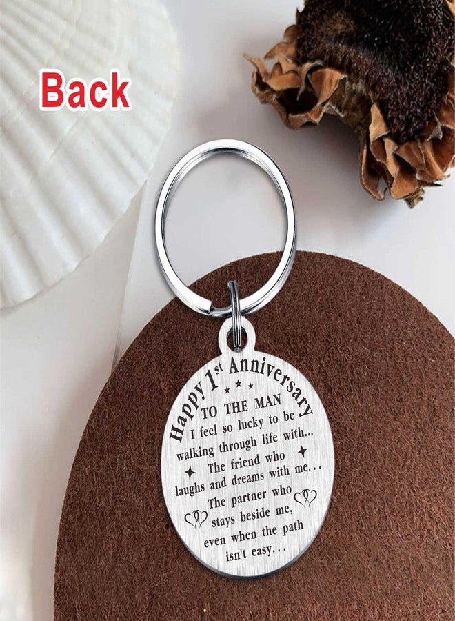 TANWIH 1st Wedding Anniversary Keychain Gifts for Husband Him, 1 Year Anniversary Decoration, We Still Do Since 2024, 1 Yr Anniversary for Men - Image 4